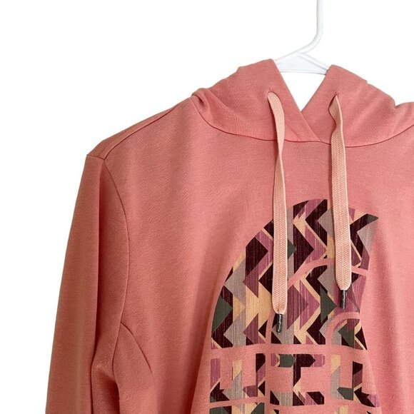 The North Face peach hoodie sweater pullover fleece comfortable top cotton - Picture 2 of 8